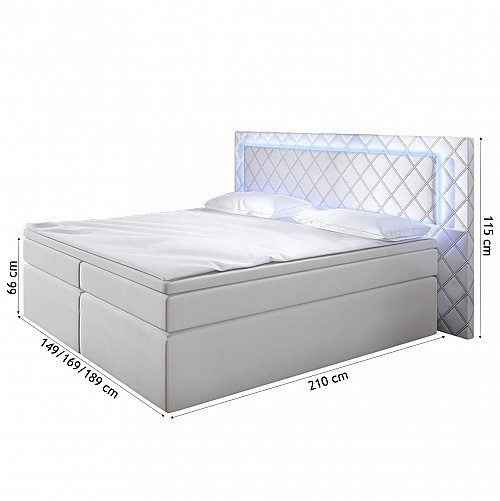 Luxusní manželská postel CARRY 140 cm vč. roštu, matrace 
