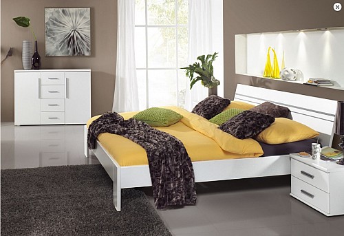 Dvoulůžková postel BIANCA160x200 cm s nočními stolky