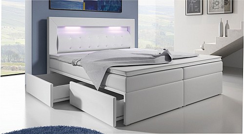 Zvýšená postel CHARLOTTE III 180x200 cm vč. matrace, roštu a ÚP