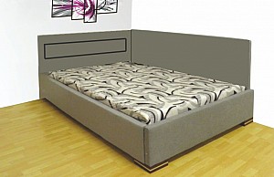 Rohová postel MELISSA 140x200 cm vč. roštu, matrace a ÚP